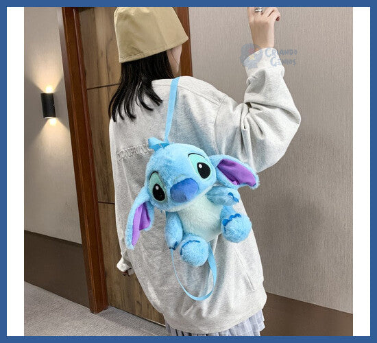 Mochila Stitch Pelúcia De 32cm Lilo & Stitch Kawaii