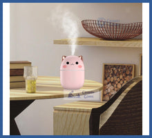 Carregar imagem no visualizador da galeria, Nano Umidificador Ultrassônico Kawaii Névoa e Luz
