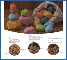 Carregar imagem no visualizador da galeria, Pedras De Madeira Montessori - Equilíbrio e Criatividade
