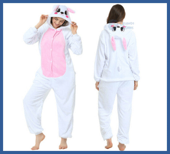Pijama Flanelado De Inverno Mãe e Filha - Kigurumi