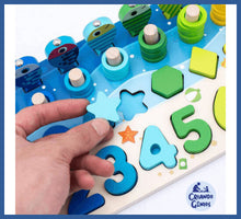 Carregar imagem no visualizador da galeria, Placa Montessori 5 Em 1 - Ábaco Montessori Completo Ábaco
