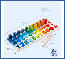 Carregar imagem no visualizador da galeria, Placa Montessori 5 Em 1 - Ábaco Montessori Completo Ábaco
