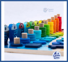 Carregar imagem no visualizador da galeria, Placa Montessori 5 Em 1 - Ábaco Montessori Completo Ábaco
