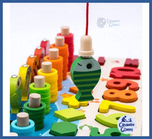 Carregar imagem no visualizador da galeria, Placa Montessori 5 Em 1 - Ábaco Montessori Completo Ábaco
