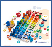 Carregar imagem no visualizador da galeria, Placa Montessori 5 Em 1 - Ábaco Montessori Completo Ábaco
