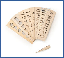 Carregar imagem no visualizador da galeria, Placas De Formas e Números - Com Caneta De Madeira
