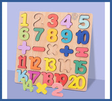 Carregar imagem no visualizador da galeria, Quebra-cabeça Do Alfabeto e Números Em Madeira - encaixe
