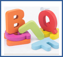 Carregar imagem no visualizador da galeria, Quebra-cabeça Do Alfabeto e Números Em Madeira - encaixe

