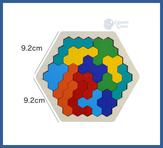 Tetris De Madeira Octagonal e Retangular - 14pcs Octógono