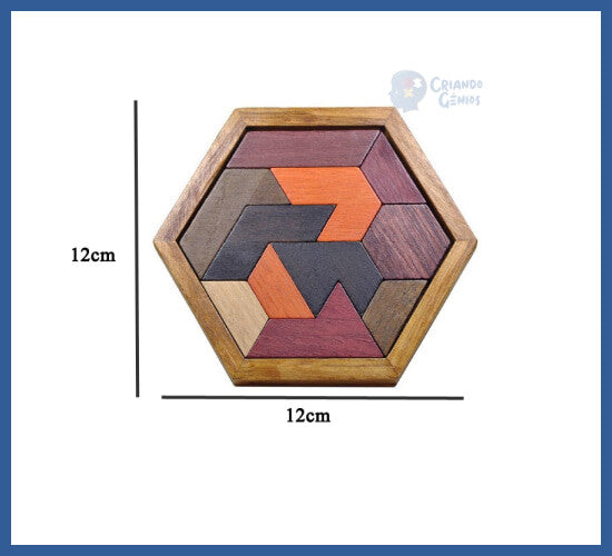 Tetris De Madeira Octagonal e Retangular - 16pcs Octógono